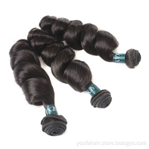 Top Quality No Tangle No Shedding Unprocessed Loose Wave Human Hair Bundles Brazilian Virgin Hair Extensions